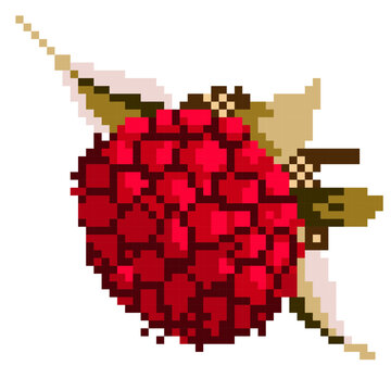 Pixel Art Thimbleberry - Pixel Boyama Art Sample
