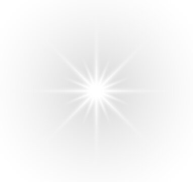 White radiant star glow sparkle light shining burst flare magic abstract background.
