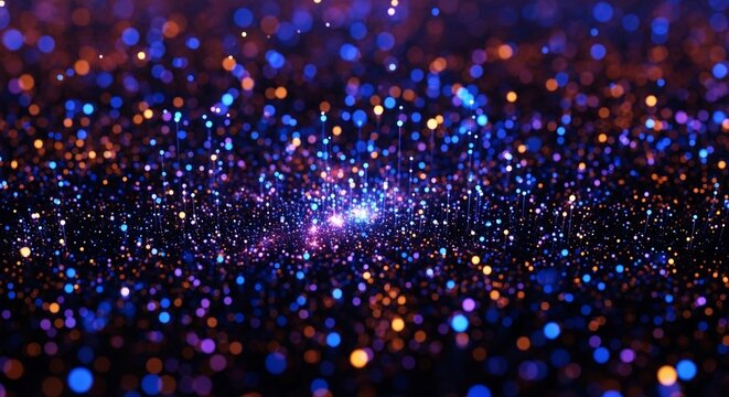 Abstract glittering particle background