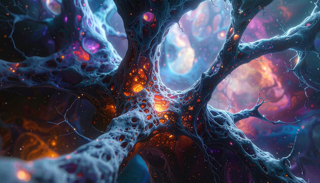 Abstract neural network illustration