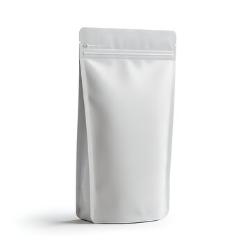 Stand up silver pouch with zip lock on top