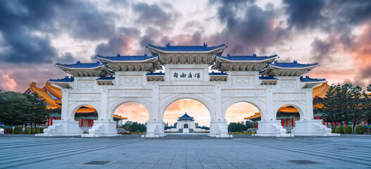 Obraz premium Chiang Kai Shek Memorial Hall, Tapiei, Taiwan.