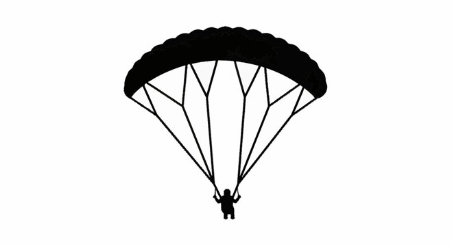 Person Paragliding in Air.