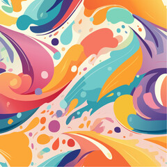 Naklejka premium Seamless pattern with paint splashes and artistic abstract style