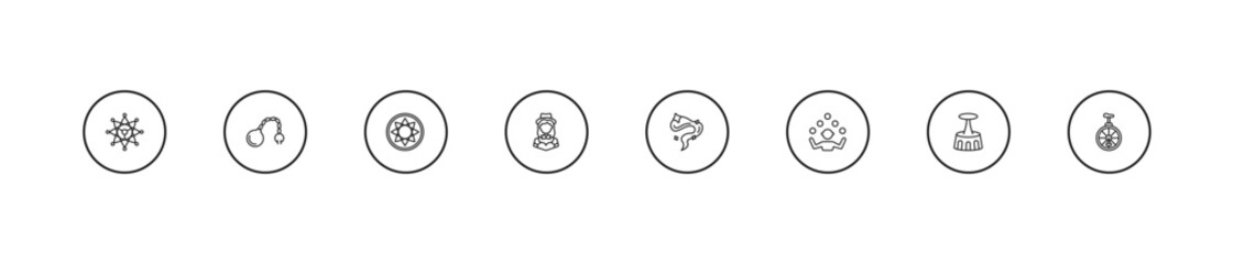 outline magic icons set - astral, magic assistant, smoke. editable vector for web and mobile ui © IconArt