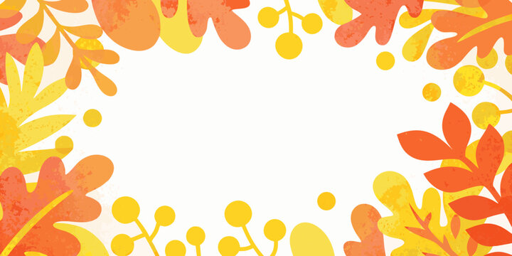 Autumn leaf frame a seasonal decorative border with orange and yellow foliage