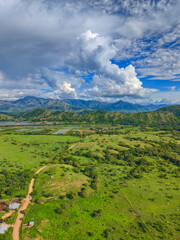 Obraz premium Aerial View of Green Landscape in Tatacoa, Colombia