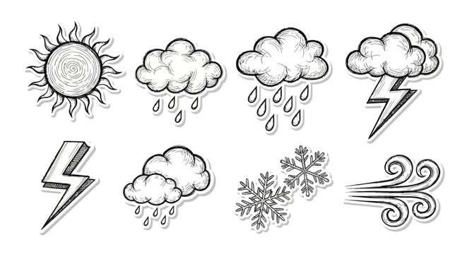 Weather icons for forecasting and climate.