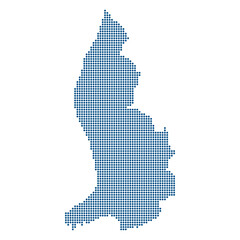 Obraz premium Liechtenstein dotted map blue minimal transparent background vector