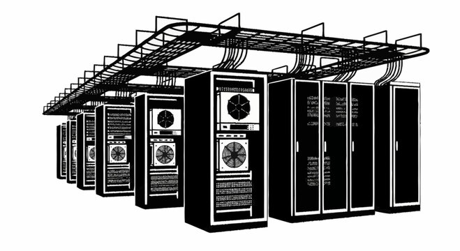 Large computer server storage system.