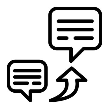 Subsequent contact initiated after initial interaction to continue conversation or confirm action (Outline Style)