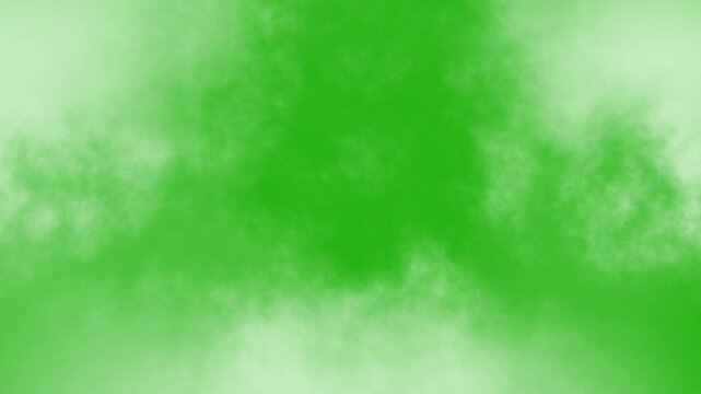 Moving Across A Bright Clouds Reveal Transition in Green Screen Background. Flowing Smoke-Like Cloud Gradually Uncover The Scene, Natural Reveal Effect. Chroma Key Compositing