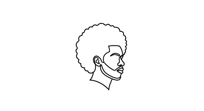 Minimalist line drawing of a mans silhouette