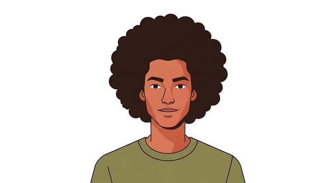 Portrait of a man with afro