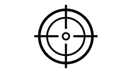 Target icon with crosshair black lines on a white background simple graphic design high quality professional detailed modern elegant stylish clean © Tushar02