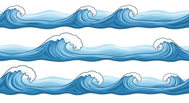 Seamless repeating ocean waves