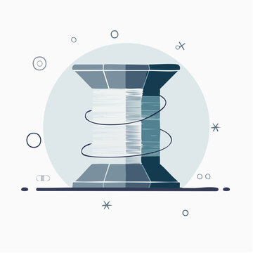 Illustration of a spool of thread