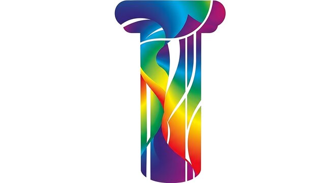 Abstract colorful column