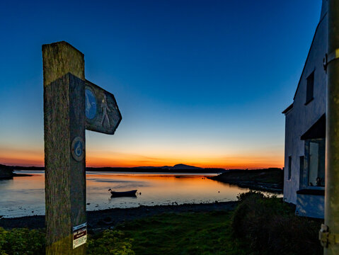 Sunset at Four Mile Bridge , Anglesey , Uk 
