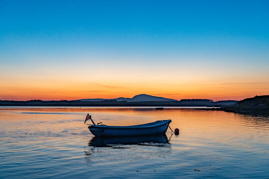 Sunset at Four Mile Bridge , Anglesey , Uk 