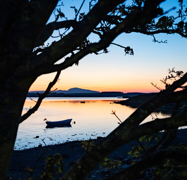 Sunset at Four Mile Bridge , Anglesey , Uk 