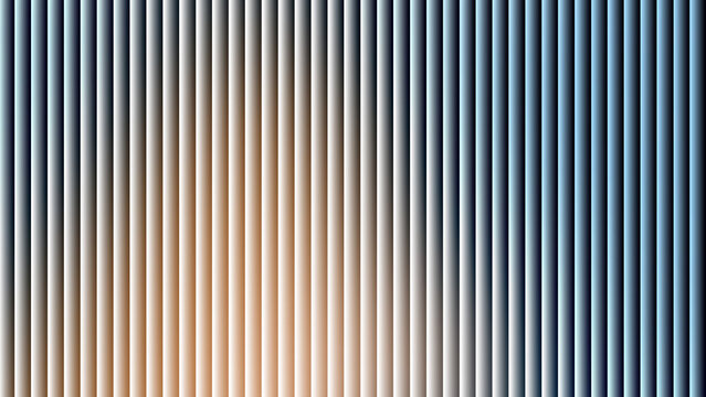 Abstract Ribbed Glass Background with Blue and Warm Orange Gradient