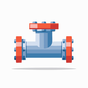Industrial Pipe Fitting with Flanges