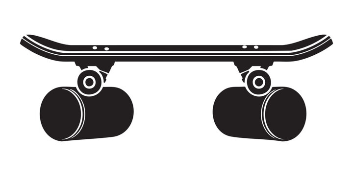 Skateboard rail trainer for tricks and stunts practice on railings