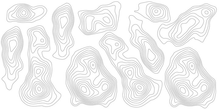 White wave paper curved reliefs abstract background, geographic contour map, Abstract topographic contours map background, Topography map background. Vector illustration.