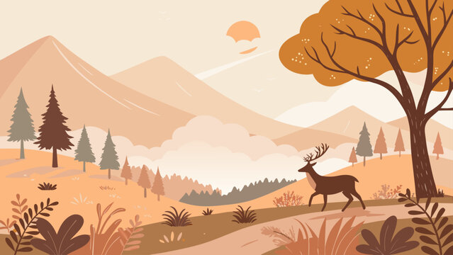 Deer with large antlers walking freely.