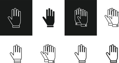 Fototapeta premium Hand Gesture and Interaction Concept Icons Set for Communication, Technology, Gesture Control, and User Interaction Use in Web and App Designs