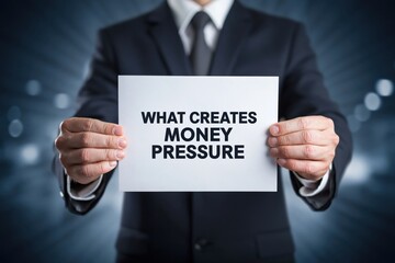 Obraz premium Analyst Asking What Creates Money Pressure in Life