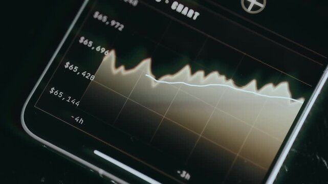Bitcoin real-time price chart with upward movement over the last few hours