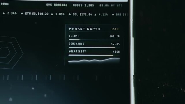 Cryptocurrency market data, Market Dominance, Volume and Volatility