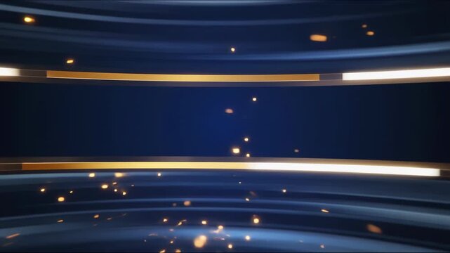 Cinematic Soccer Broadcast Intro Animation Gold Score Bar Dark Navy Blue 4K Seamless Loop Sports TV Overlay Professional