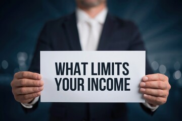 Obraz premium Business Coach Asking What Limits Your Income