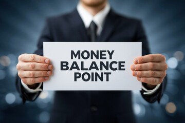 Obraz premium Financial Advisor Showing the Money Balance Point Concept