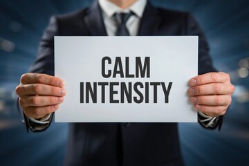 Obraz premium Leader Showcasing the Quality of Calm Intensity
