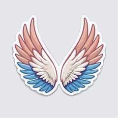 Fototapeta premium Stylized Angel Wings Illustration
