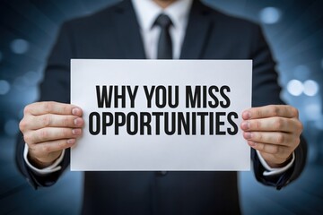 Obraz premium Businessman Asking Why You Miss Opportunities