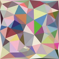 Fototapeta premium Geometric, colorful polygon mosaic background, abstract shapes, vibrant multicolor pattern