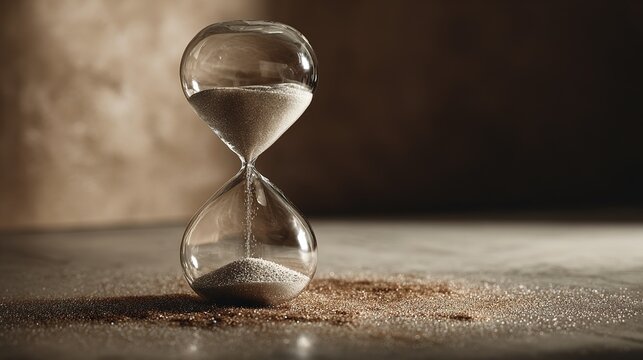 gravity. A silver hourglass with sand flowing upwards in a minimalist setting. wellbeing guides, coaching materials, designed for coaching and self-improvement content, supports wellbeing.
