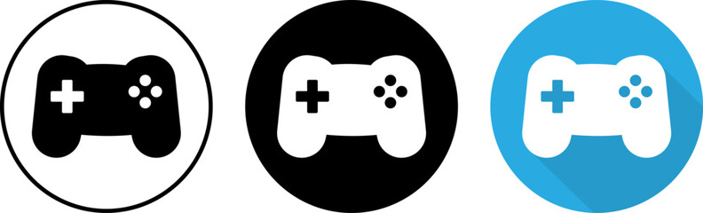 Set of three game controller icons in different styles © MOHAMMAD RABBI