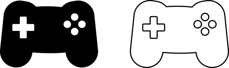 Black and white game controller icons © MOHAMMAD RABBI