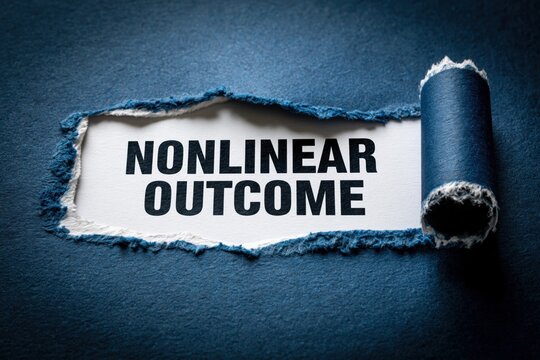 Nonlinear Outcome Phrase Revealed Under a Torn Blue Paper