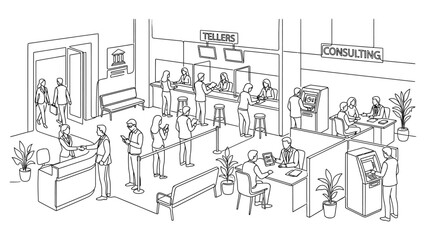 Obraz premium People working in a modern office environment.