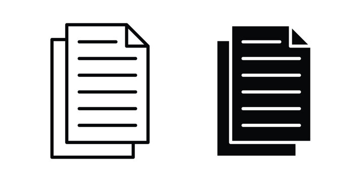Document icon vector symbol design set for web