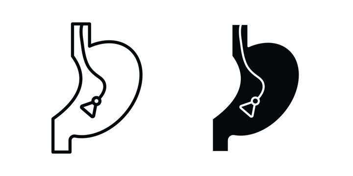 Endoscopy icon vector symbol design set for web