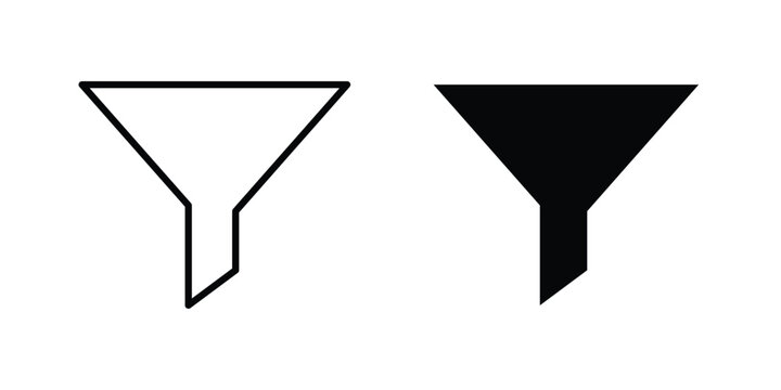 Filter icon vector symbol design set for web