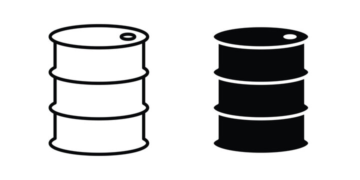 Fuel barrel icon vector symbol design set for web